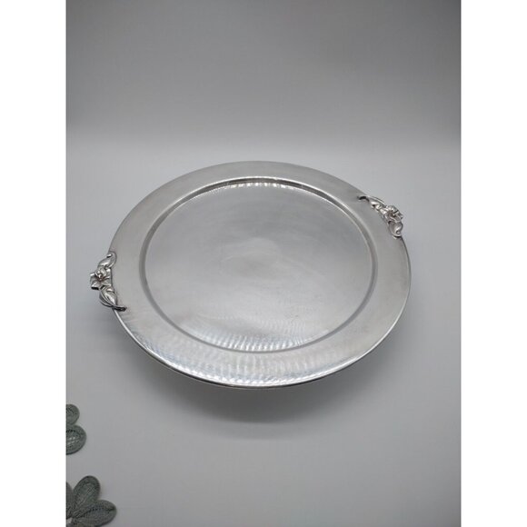 Vintage Saks Fifth Avenue 12" Silverplate Platter, Candy Jewelry Trinket Tray - Picture 15 of 17